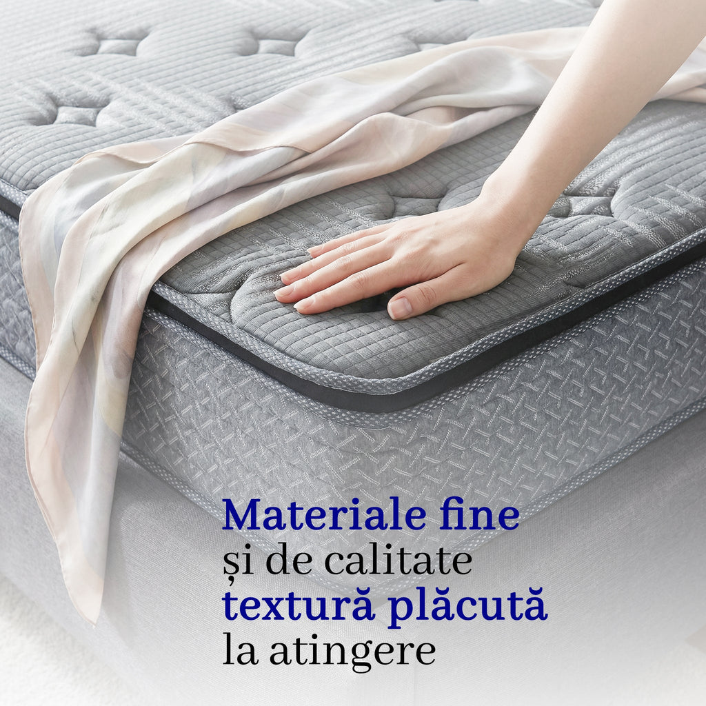 Saltea dumonde Altessa Supreme Pocket 140x200 cm, arcuri individuale, spuma cu memorie, superortopedica, grosime 30 cm