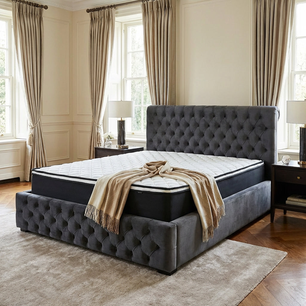 Saltea dumonde Lunaria Balance Pocket 140x200 cm, arcuri individuale, spuma cu memorie, superortopedica, grosime 25cm