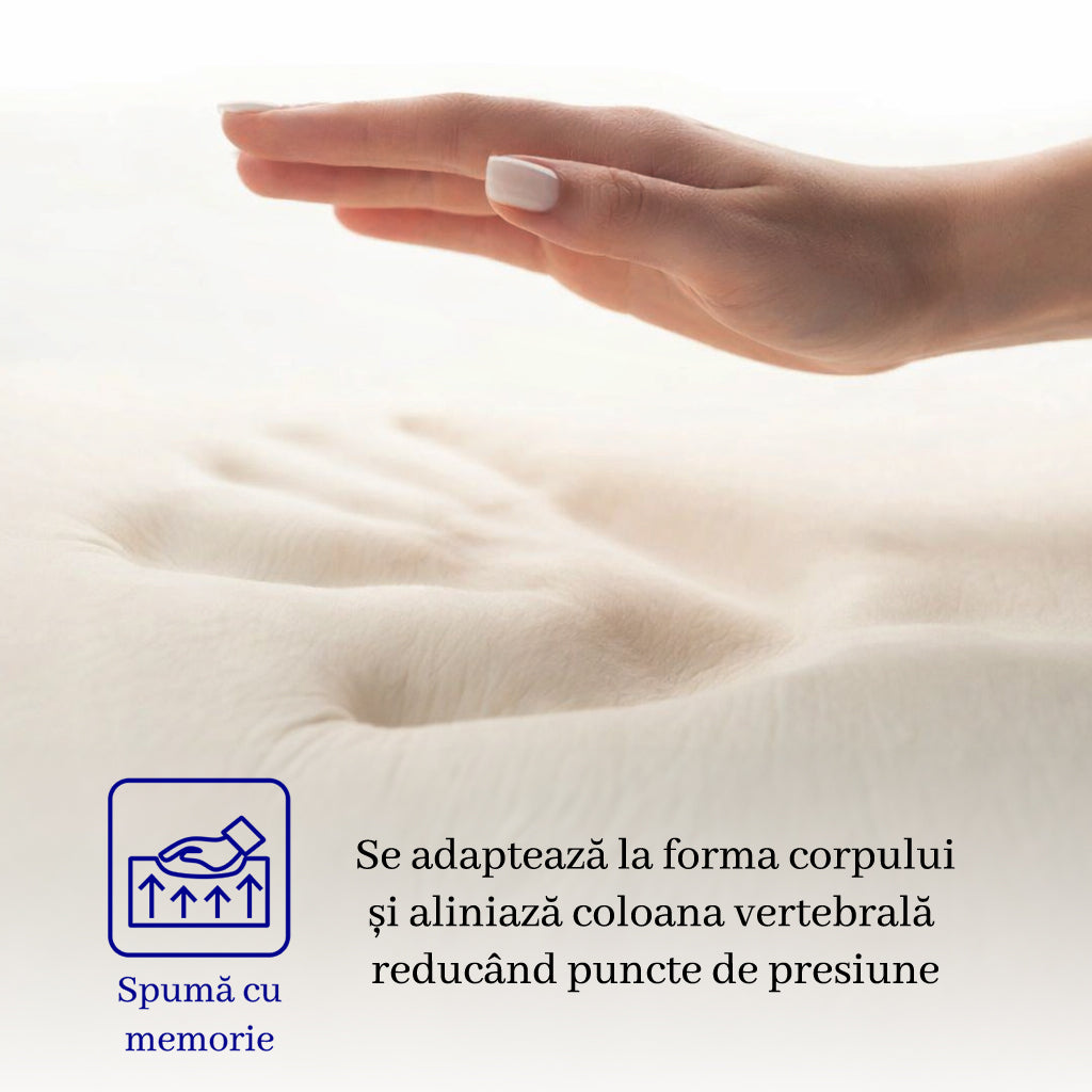 Saltea dumonde Altessa Comfort Pocket 180x200 cm, arcuri individuale, spuma cu memorie, superortopedica, grosime 25 cm