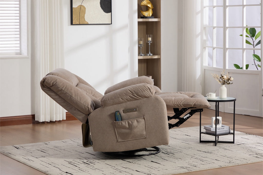 Fotoliu recliner electric dumonde cu funcție de balansare ,rotire și masaj în 8 puncte Novera