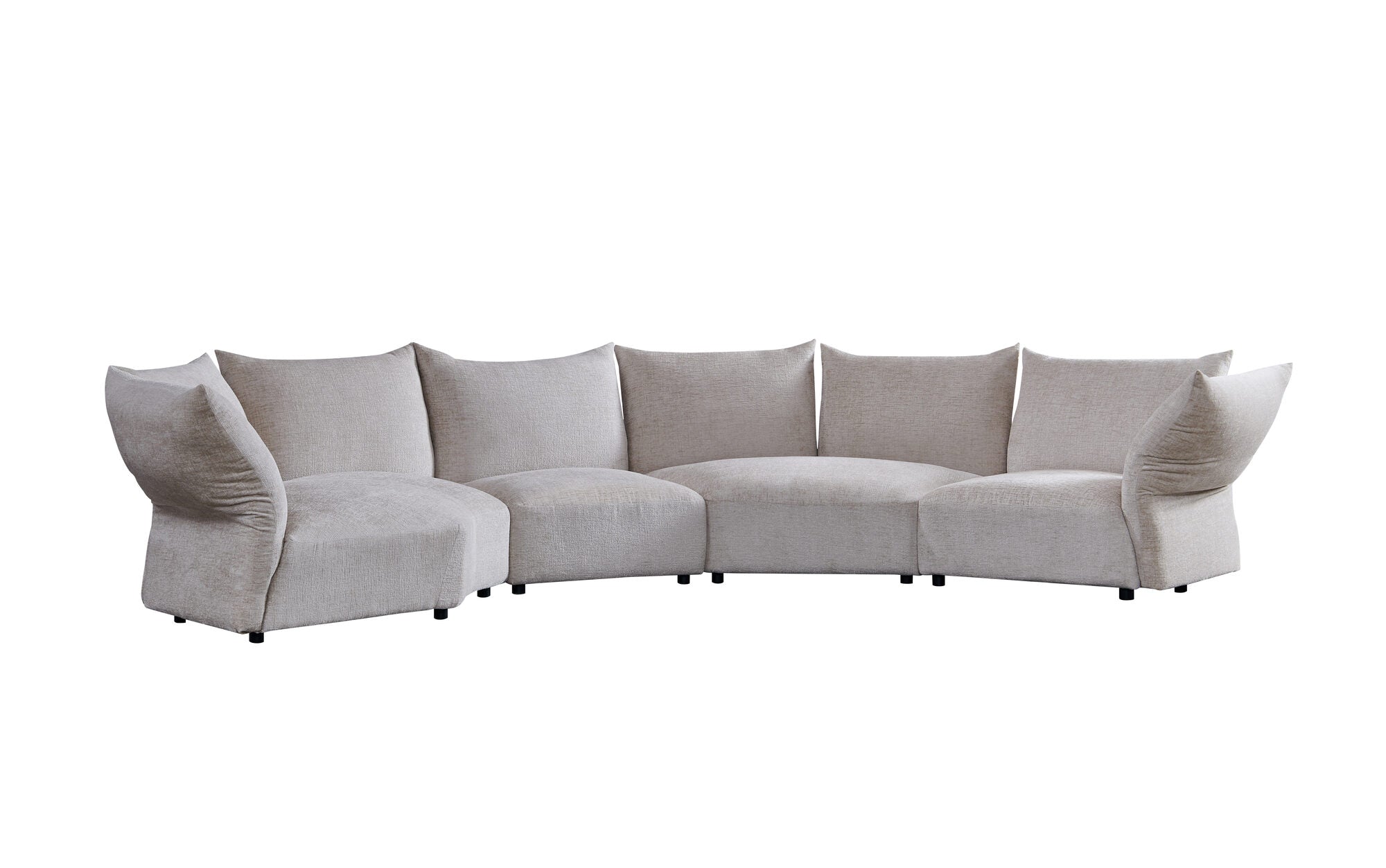 Canapea semirotunda dumonde cu șezut confortabil din spumă HR Vogue 460x131 cm