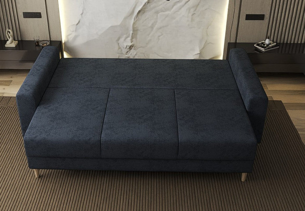 Canapea extensibilă dumonde cu ladă de depozitare si sezut confortabil din spuma high-density, Kronos Enjoy Antracit 210x100 cm