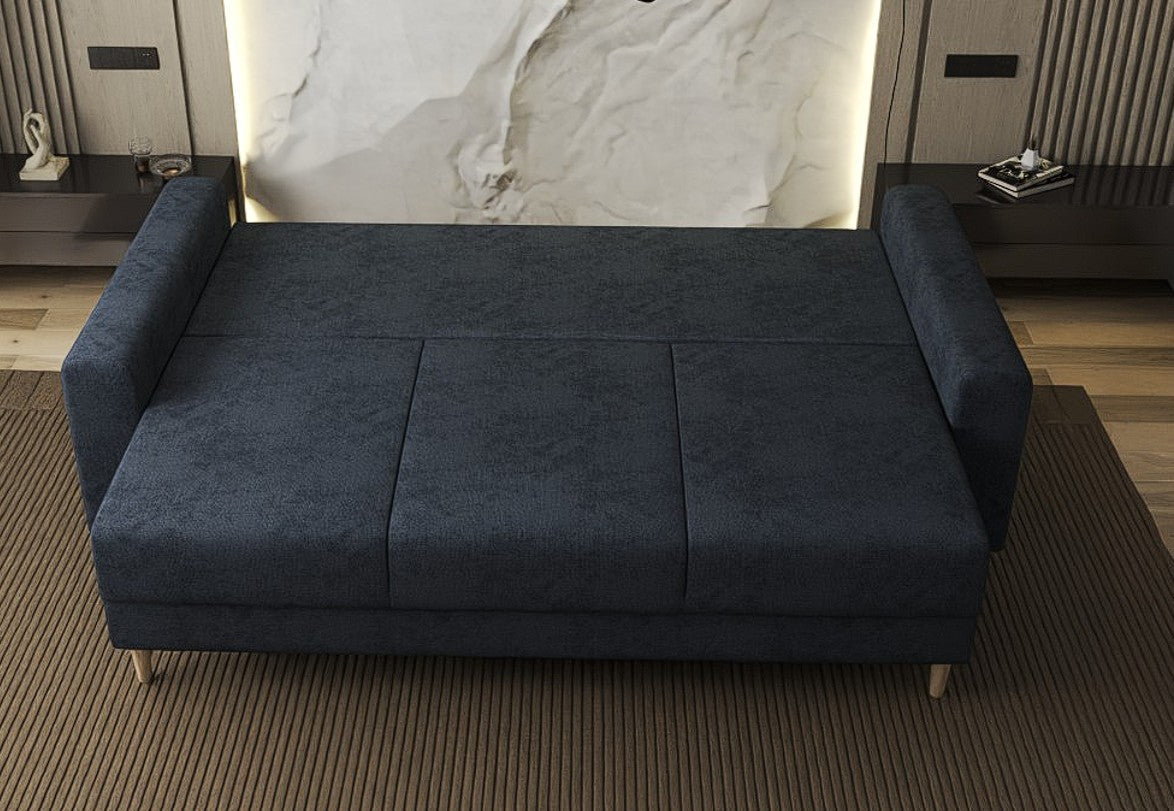 Canapea extensibilă dumonde cu ladă de depozitare si sezut confortabil din spuma high-density, Kronos Enjoy Antracit 210x100 cm