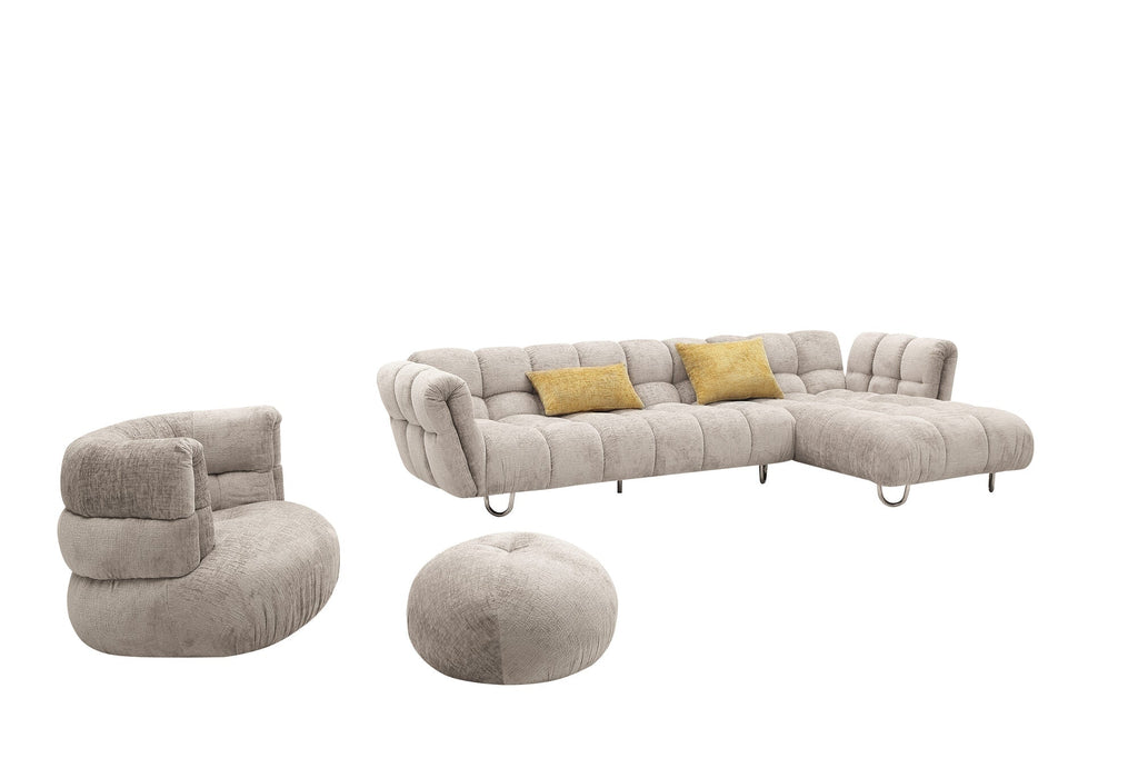 Coltar dumonde cu sezut confortabil din spuma high-density Luxe 330x104 cm