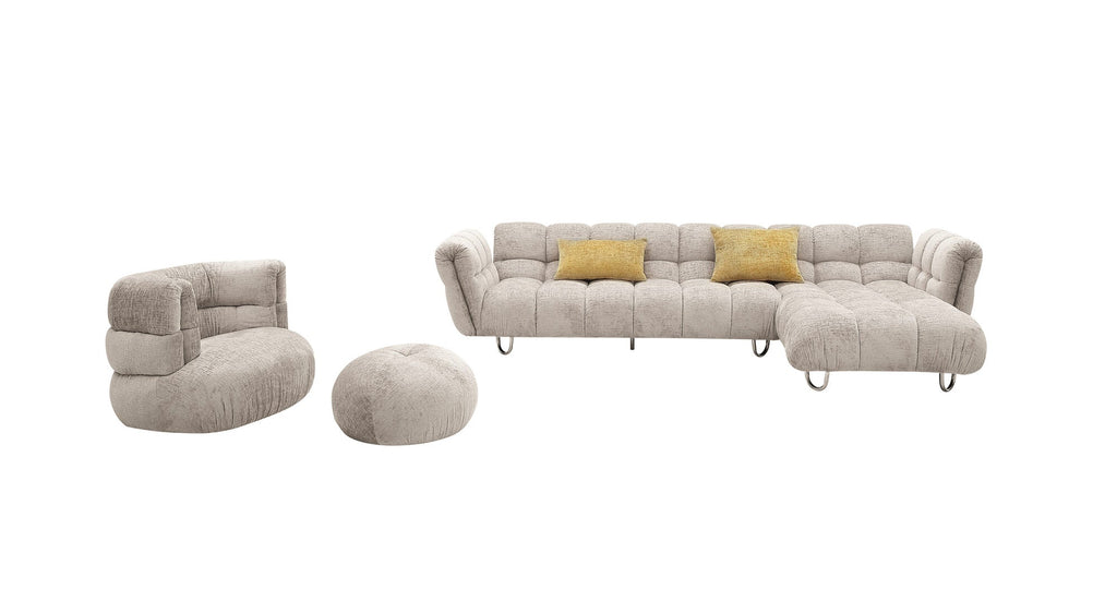 Coltar dumonde cu sezut confortabil din spuma high-density Luxe 330x104 cm