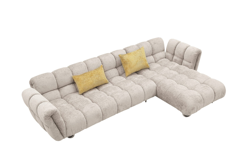 Coltar dumonde cu sezut confortabil din spuma high-density Luxe 330x104 cm