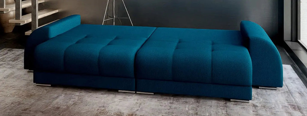 Canapea extensibilă dumonde cu 2 lăzi de depozitare si sezut confortabil din spuma high-density, Verona Enjoy Petrol 310x100 cm