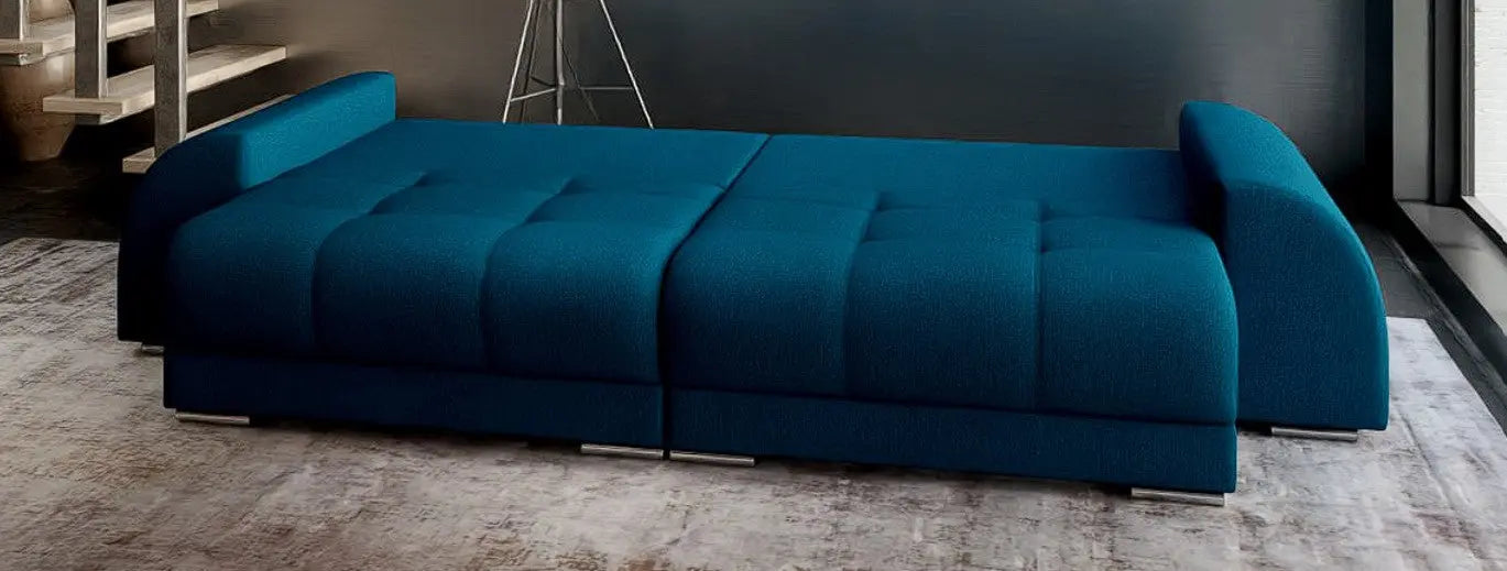 Canapea extensibilă dumonde cu 2 lăzi de depozitare si sezut confortabil din spuma high-density, Verona Enjoy Petrol 310x100 cm