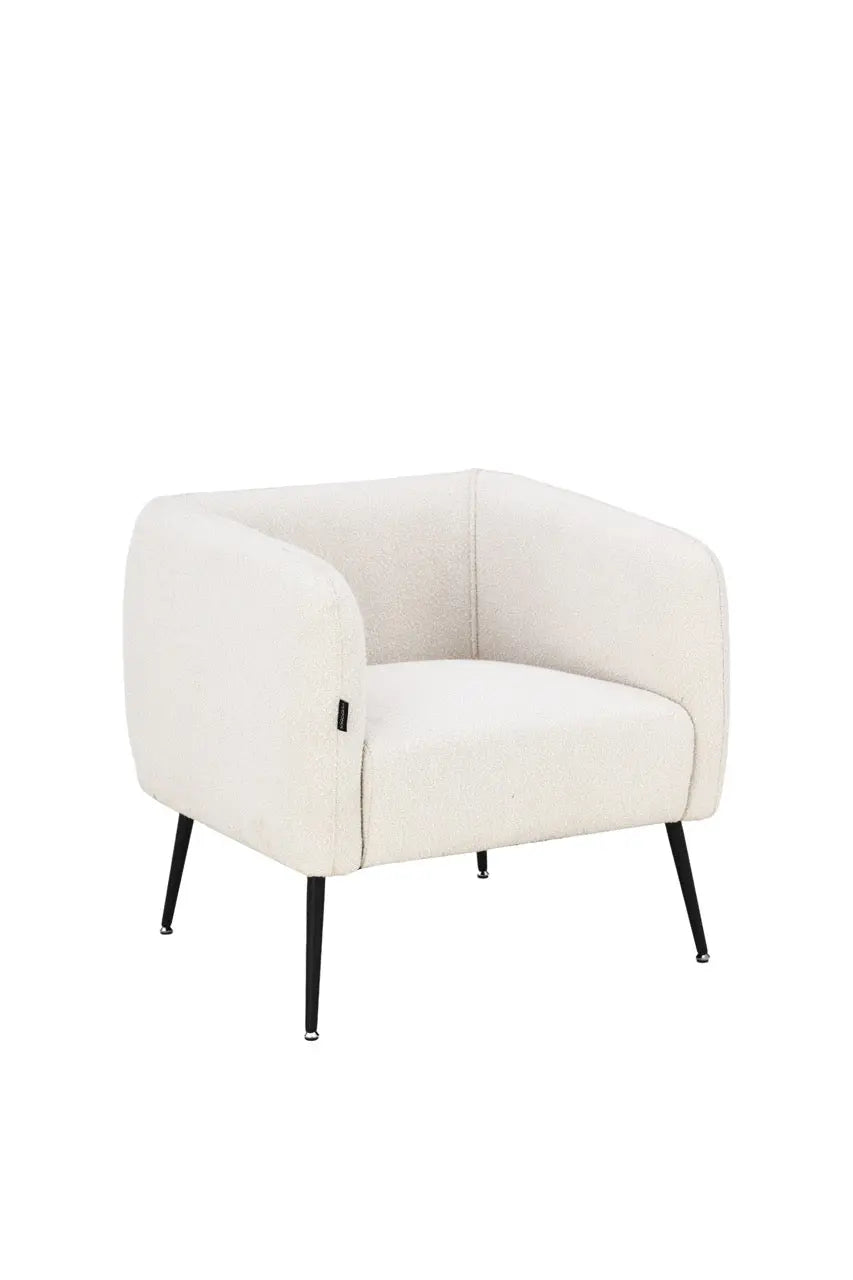 Fotoliu dumonde tapitat Bej modern Alonso 70x74cm