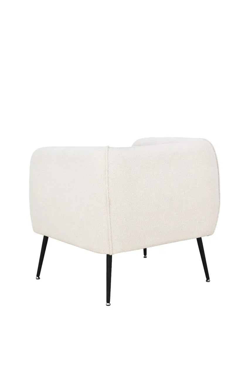 Fotoliu dumonde tapitat Bej modern Alonso 70x74cm