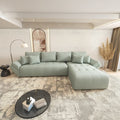 Colțar extensibil dumonde cu ladă de depozitare si sezut confortabil din spuma high-density, Berlin XL Enjoy Mint 350x185 cm II