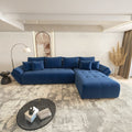 Colțar extensibil dumonde cu ladă de depozitare si sezut confortabil din spuma high-density, Berlin XL Royal Albastru 350x185 cm II
