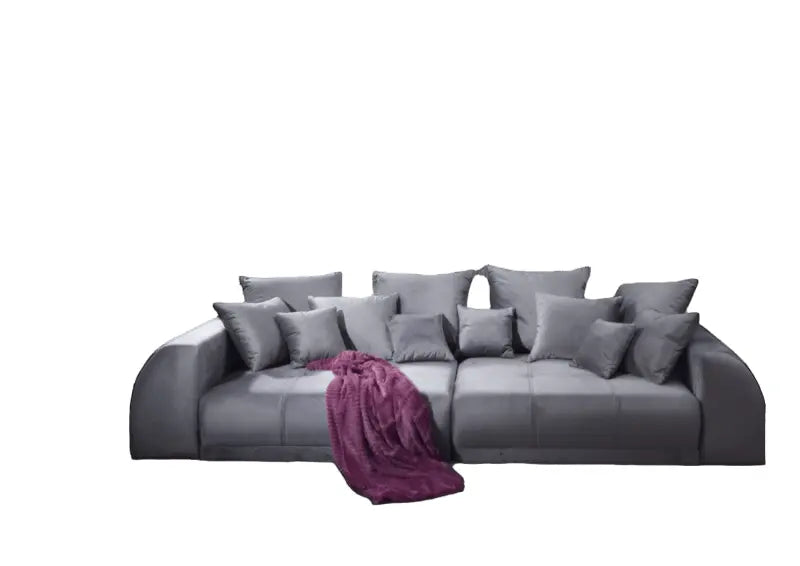 Canapea extensibilă dumonde cu 2 lăzi de depozitare si sezut confortabil din spuma high-density, Verona Royal Antracit 310x100 cm