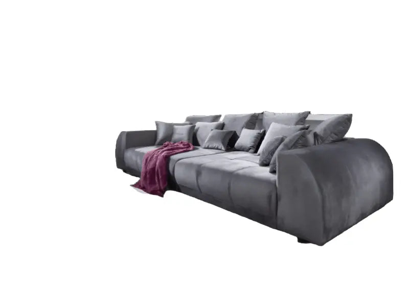 Canapea extensibilă dumonde cu 2 lăzi de depozitare si sezut confortabil din spuma high-density, Verona Royal Antracit 310x100 cm