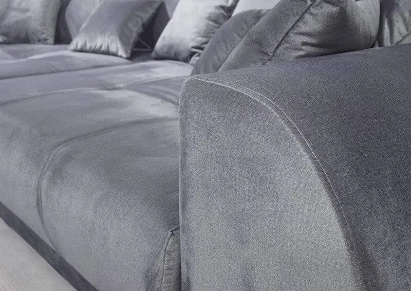 Canapea extensibilă dumonde cu 2 lăzi de depozitare si sezut confortabil din spuma high-density, Verona Royal Antracit 310x100 cm