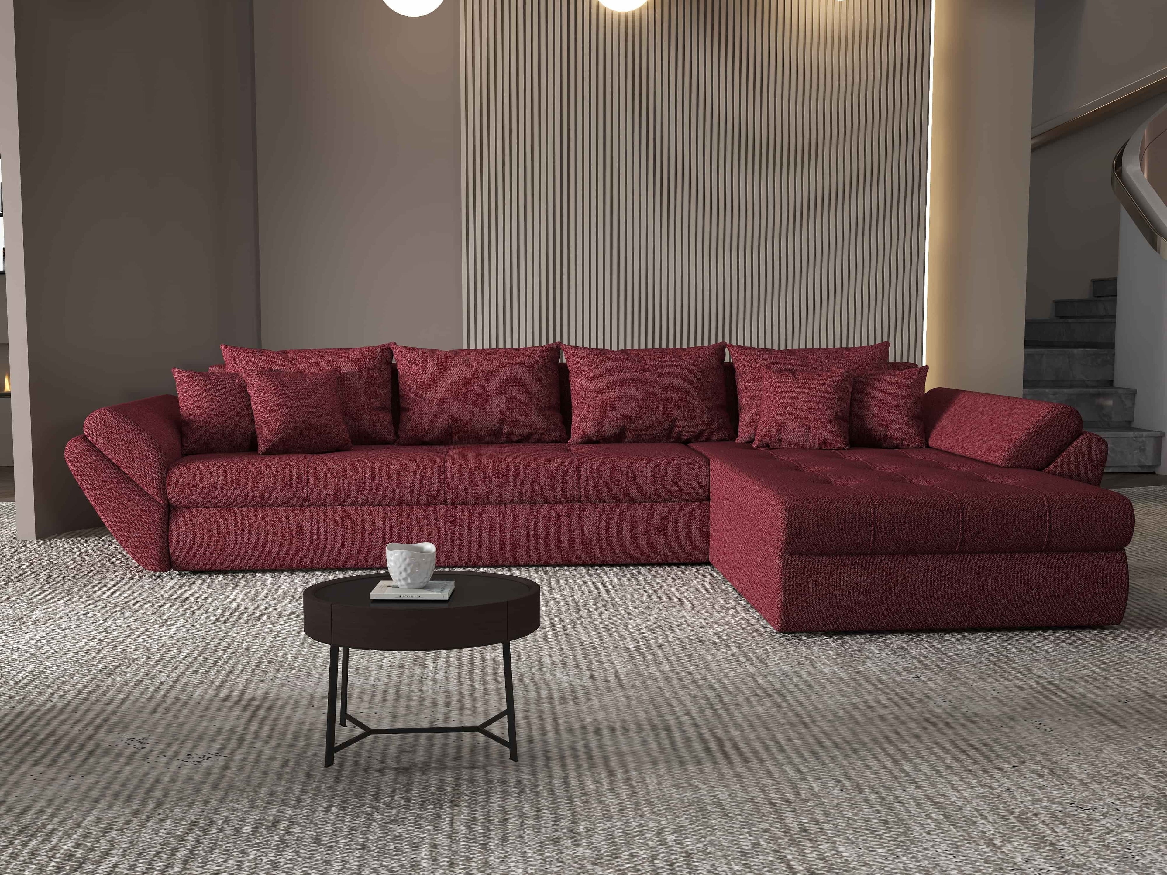 Colțar extensibil dumonde cu ladă de depozitare si sezut confortabil din spuma high-density, Loana XL Enjoy Winery II 335x185 cm