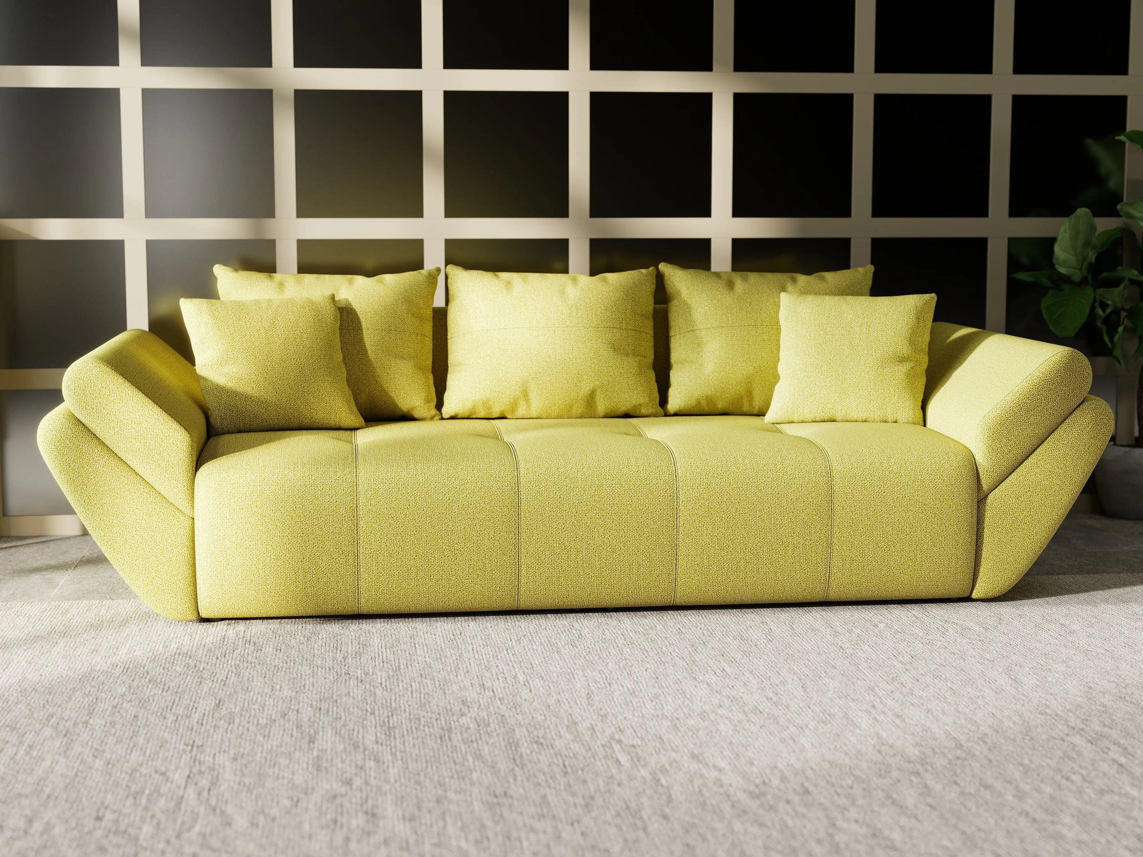 Canapea extensibilă dumonde cu ladă de depozitare si sezut confortabil din spuma high-density, Berlin Enjoy Green 250x100 cm