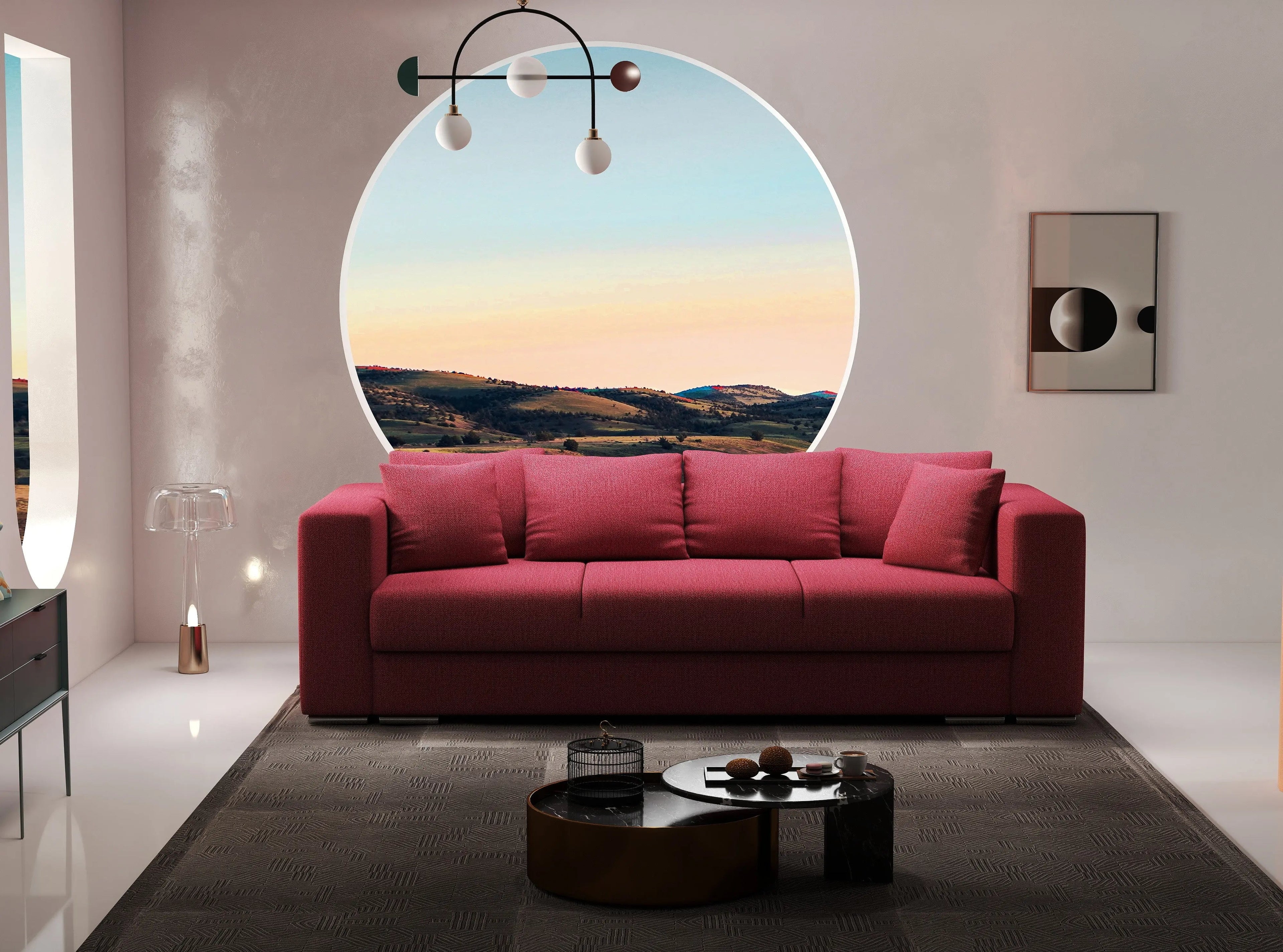 Canapea extensibilă dumonde cu ladă de depozitare si sezut confortabil din spuma high-density, Gloria Enjoy Winery 240x100 cm