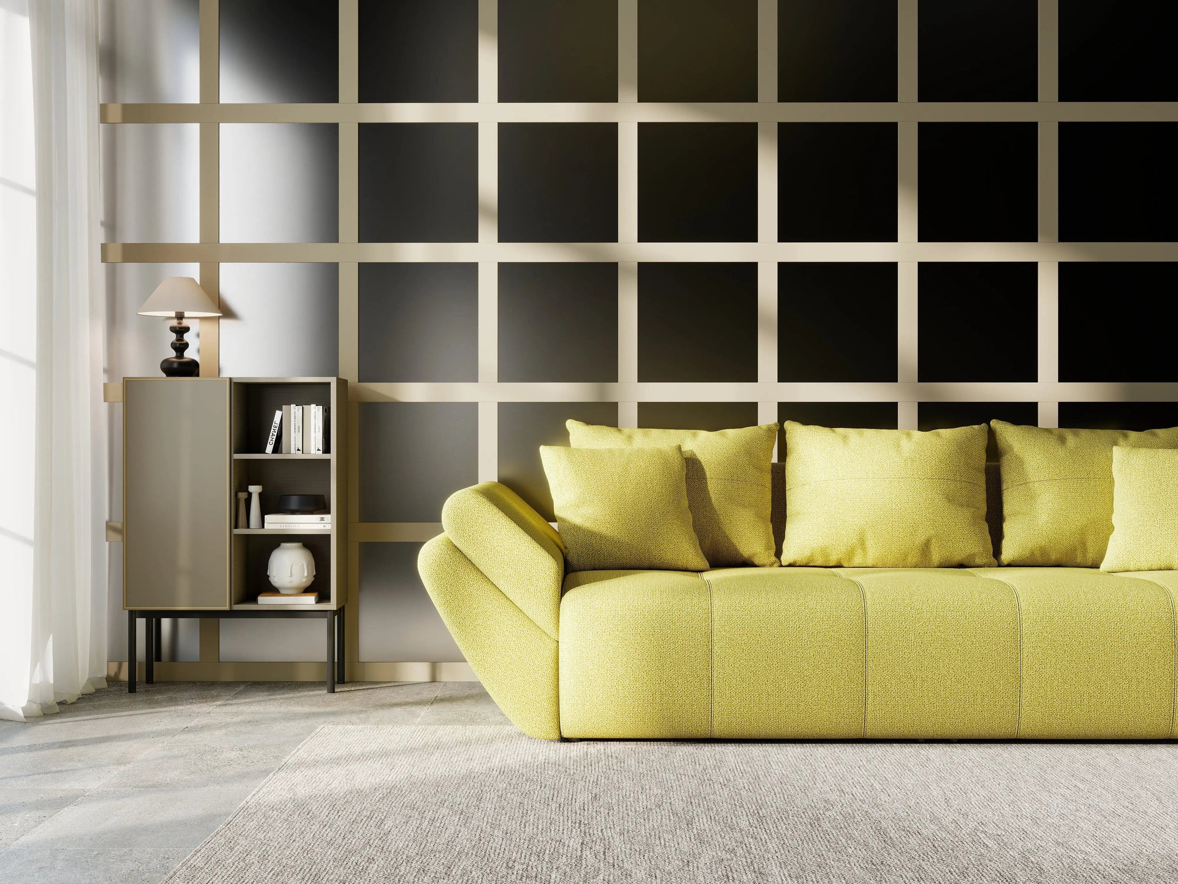Canapea extensibilă dumonde cu ladă de depozitare si sezut confortabil din spuma high-density, Berlin Enjoy Green 250x100 cm