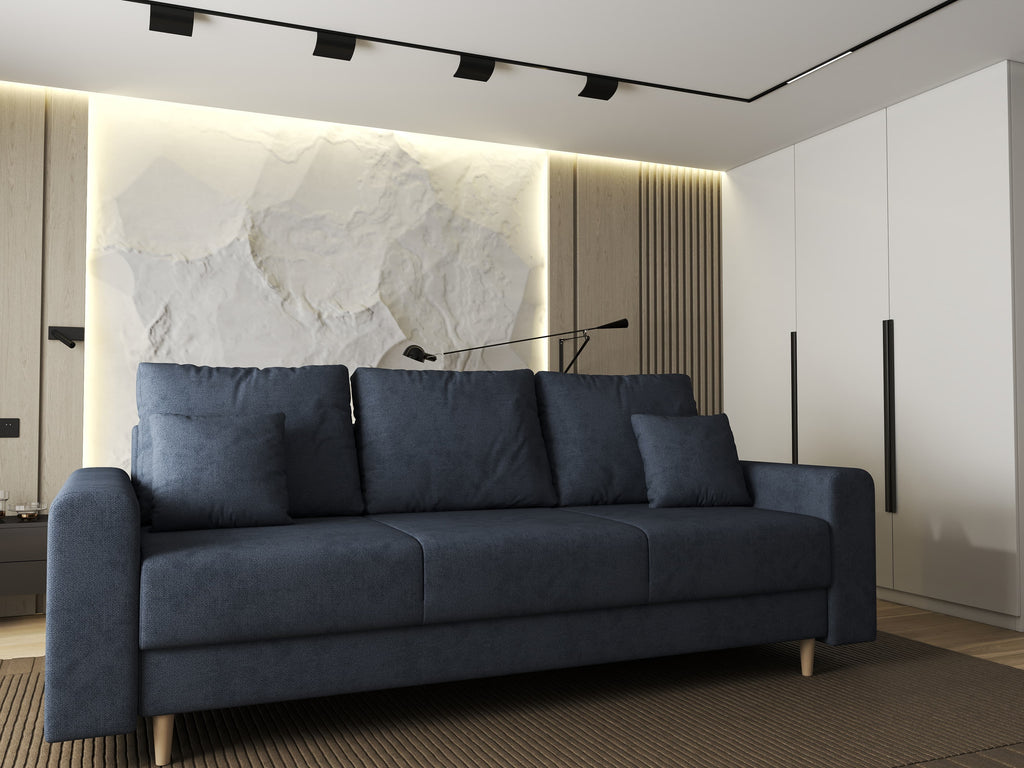 Canapea extensibilă dumonde cu ladă de depozitare si sezut confortabil din spuma high-density, Kronos Enjoy Antracit 210x100 cm