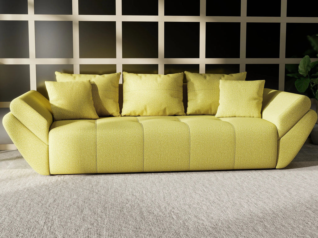 Canapea extensibilă dumonde cu ladă de depozitare si sezut confortabil din spuma high-density, Berlin Enjoy Green 250x100 cm