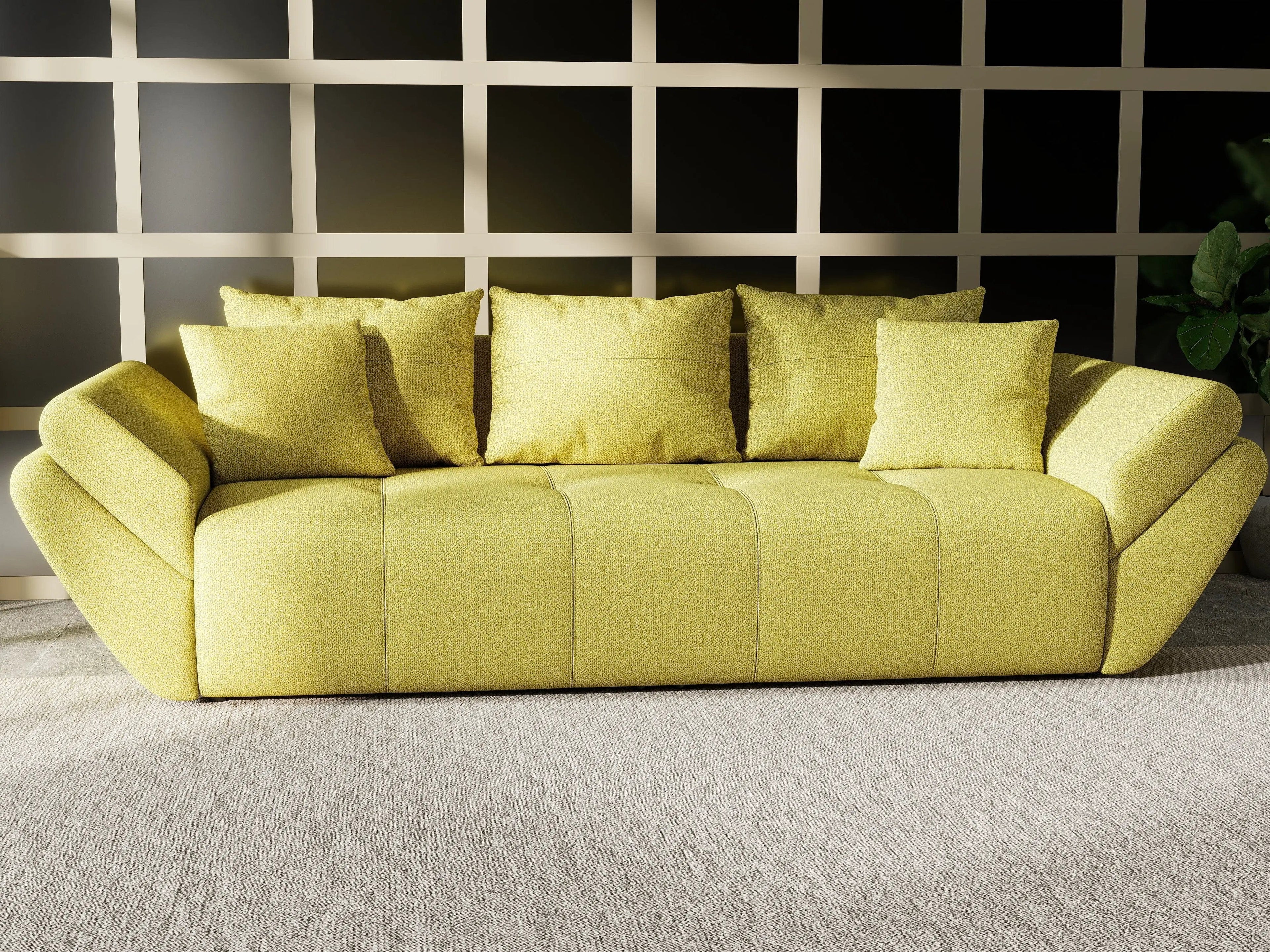 Canapea extensibilă dumonde cu ladă de depozitare si sezut confortabil din spuma high-density, Berlin Enjoy Green 250x100 cm