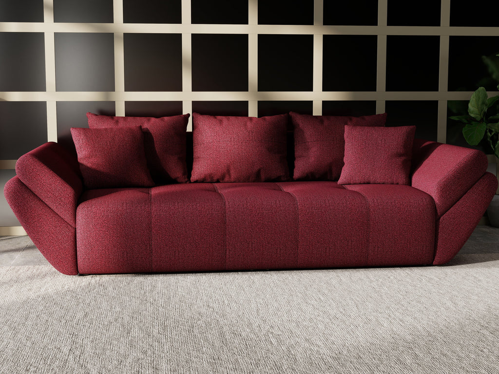 Canapea extensibilă dumonde cu ladă de depozitare si sezut confortabil din spuma high-density, Berlin Enjoy Winery 250x100 cm