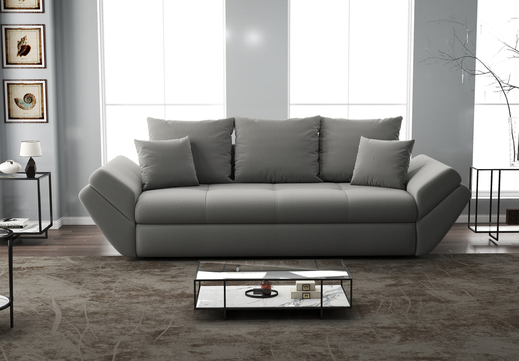 Canapea extensibilă dumonde cu ladă de depozitare si sezut confortabil din spuma high-density, Loana Royal Grey 250x100 cm