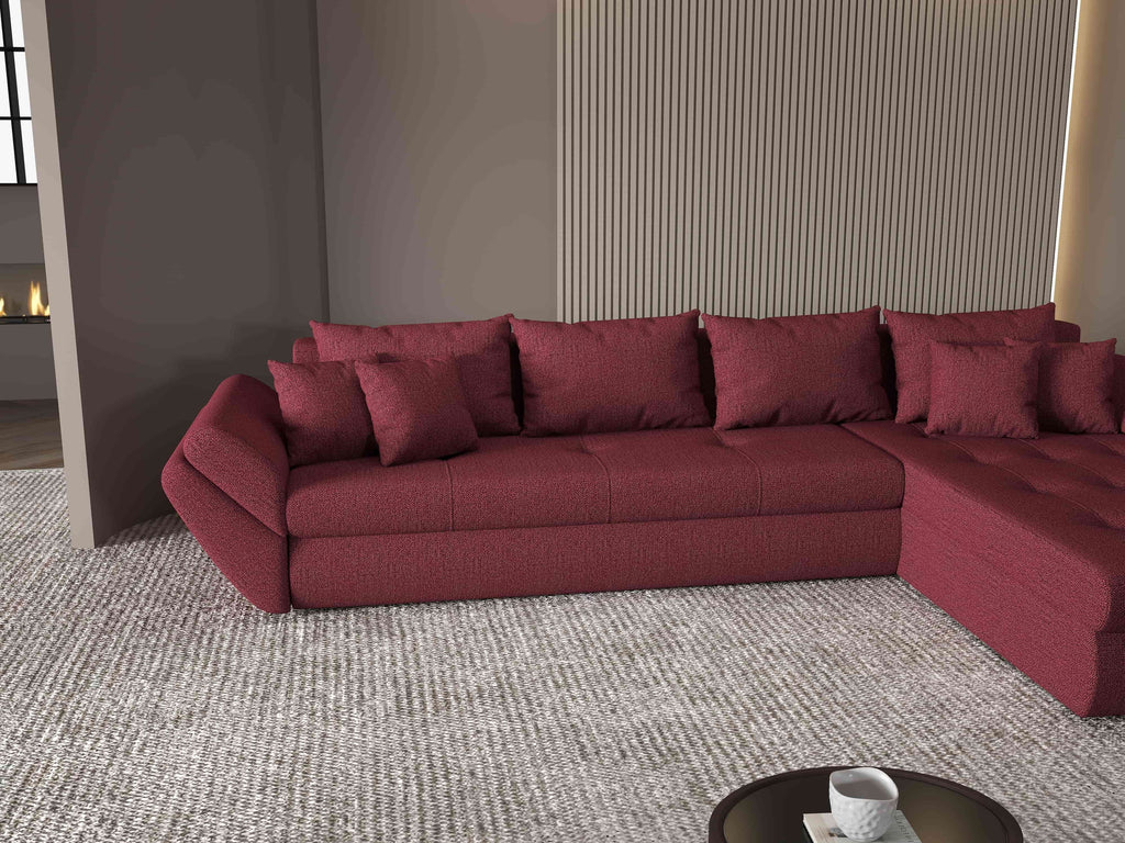Colțar extensibil dumonde cu ladă de depozitare si sezut confortabil din spuma high-density, Loana XL Enjoy Winery II 335x185 cm