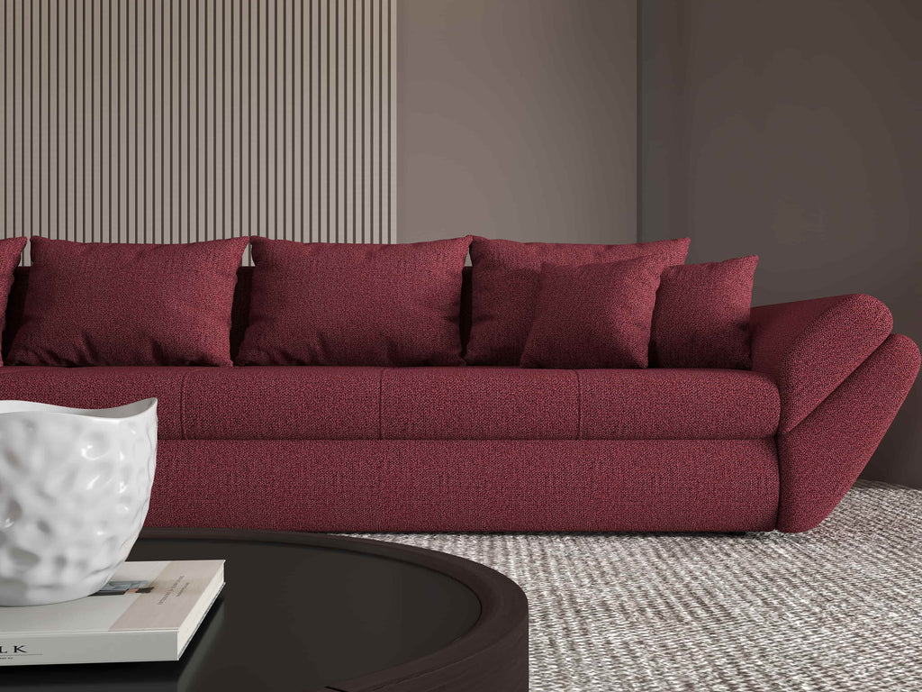 Colțar extensibil dumonde cu ladă de depozitare si sezut confortabil din spuma high-density, Loana XL Enjoy Winery 335x185 cm