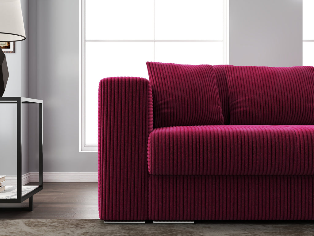 Canapea extensibilă dumonde cu ladă de depozitare si sezut confortabil din spuma high-density, Gloria Zoom Red 240x100 cm