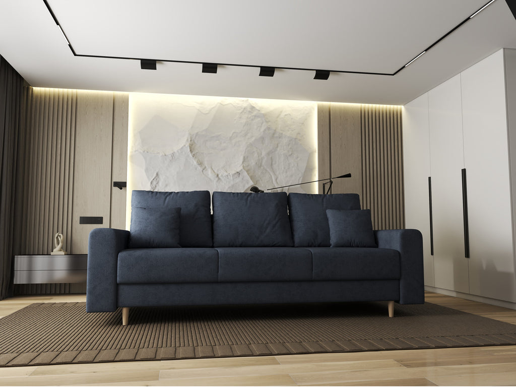 Canapea extensibilă dumonde cu ladă de depozitare si sezut confortabil din spuma high-density, Kronos Enjoy Antracit 210x100 cm