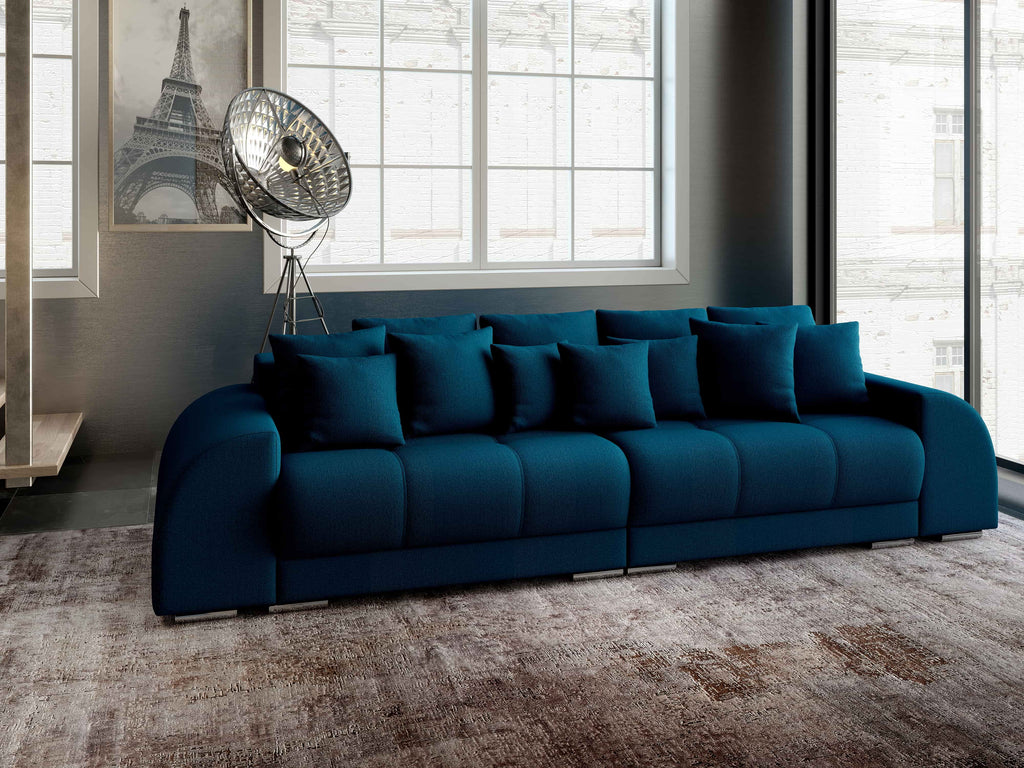 Canapea extensibilă dumonde cu 2 lăzi de depozitare si sezut confortabil din spuma high-density, Verona Enjoy Petrol 310x100 cm