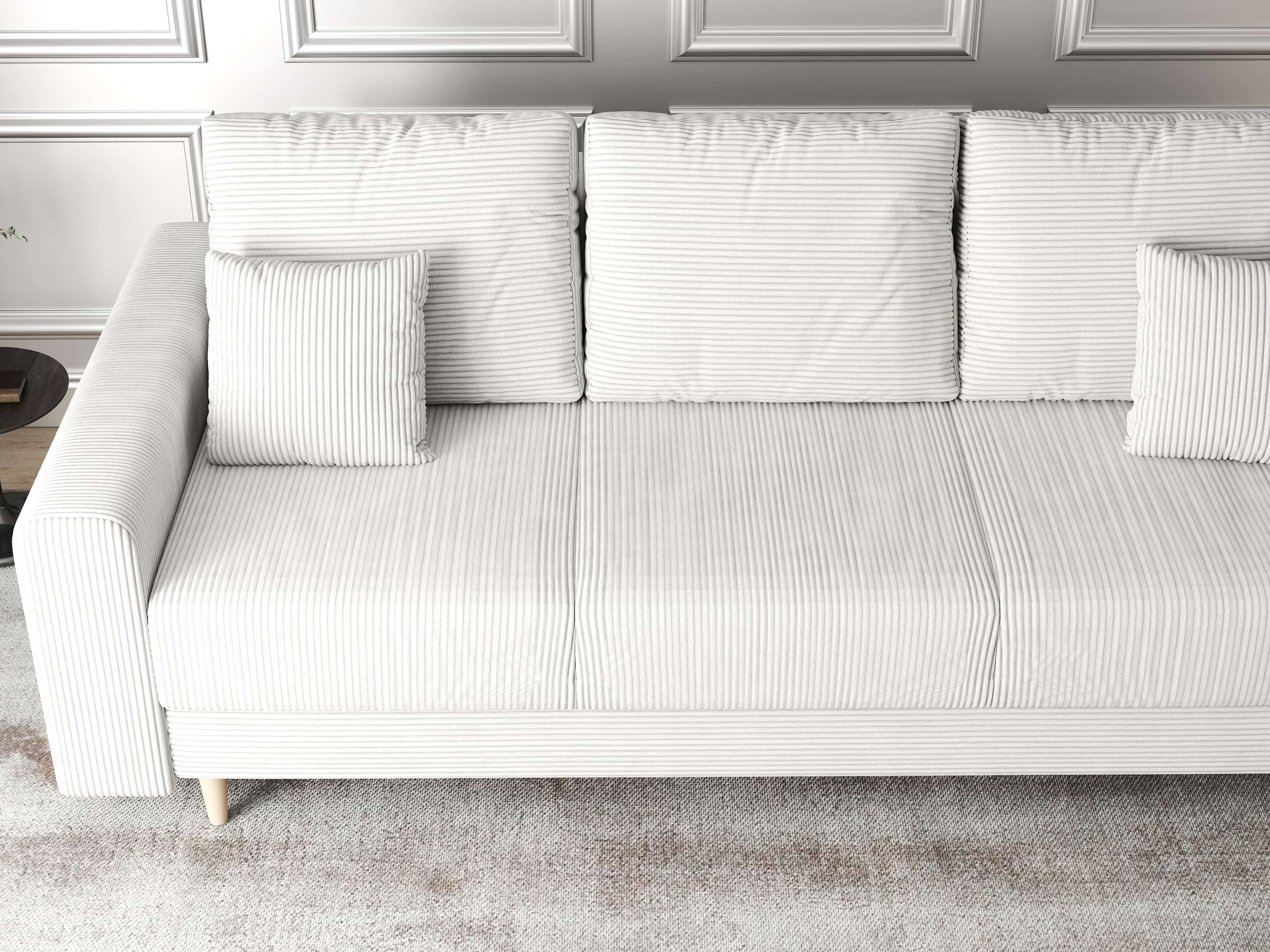 Canapea extensibilă dumonde cu ladă de depozitare si sezut confortabil din spuma high-density, Kronos Zoom Gri 210x100 cm