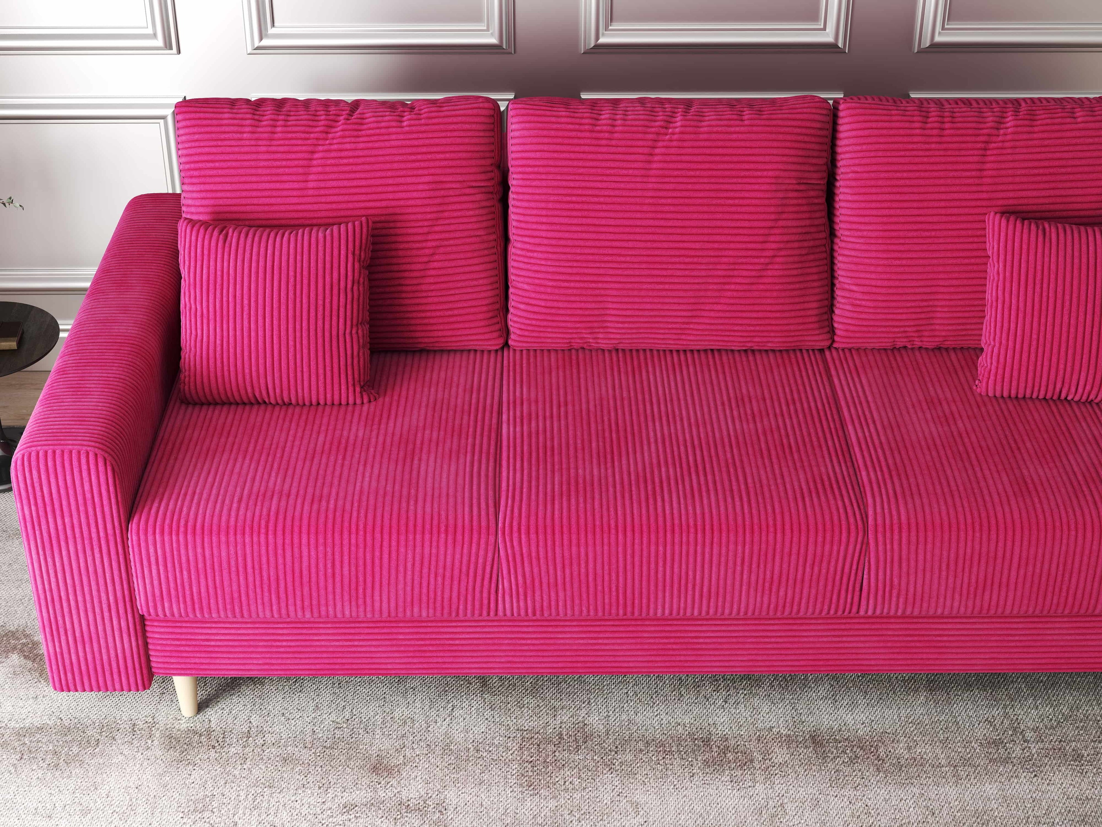 Canapea extensibilă dumonde cu ladă de depozitare si sezut confortabil din spuma high-density, Kronos Zoom Rosu 210x100 cm