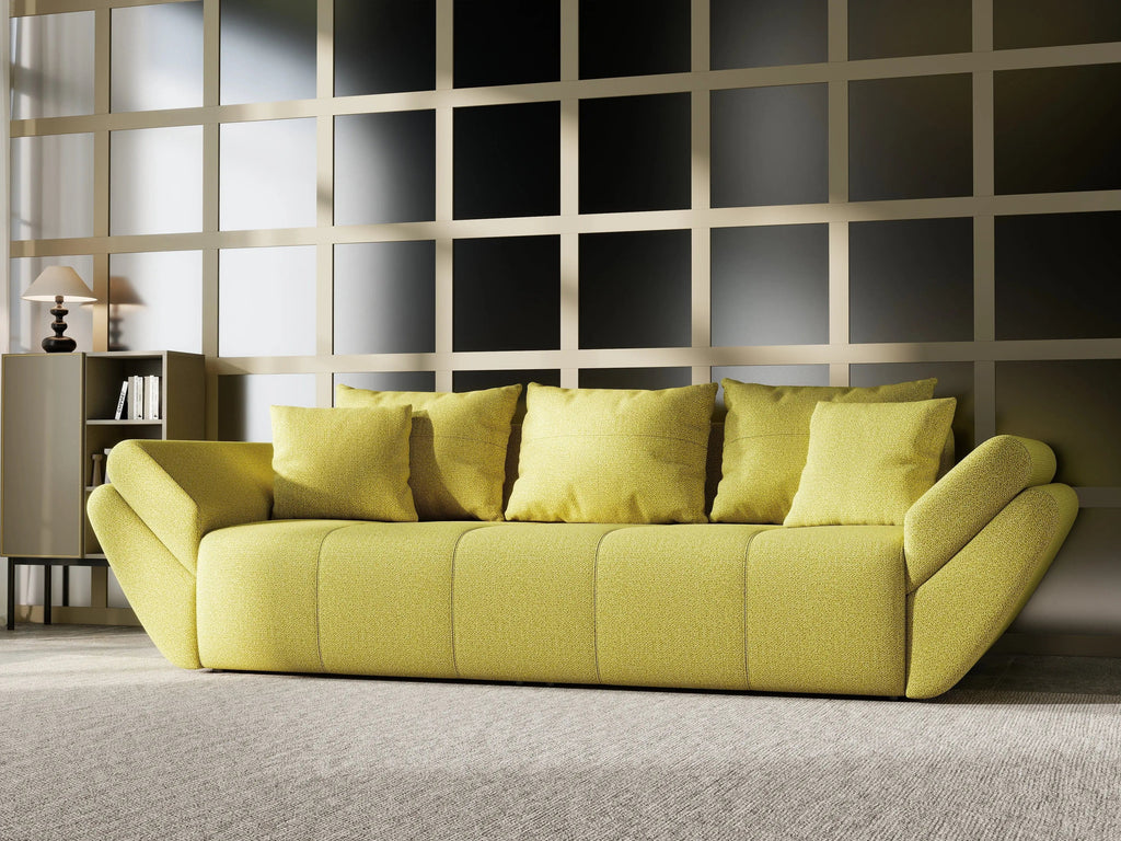 Canapea extensibilă dumonde cu ladă de depozitare si sezut confortabil din spuma high-density, Berlin Enjoy Green 250x100 cm