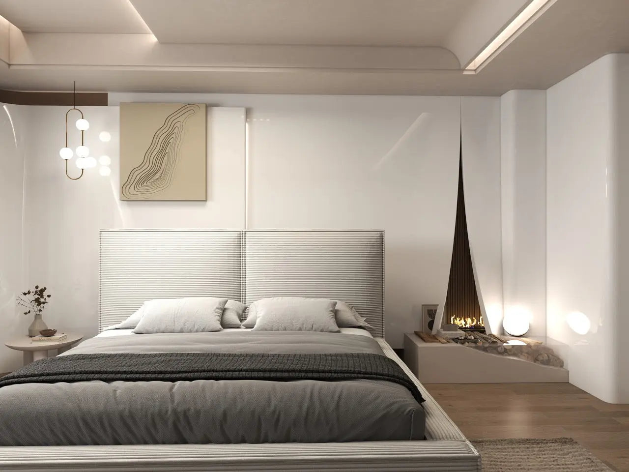 Pat dormitor dumonde, tapitat gri, Dreamer 180x200 cm, somiera rabatabila inclusa, spatiu depozitare