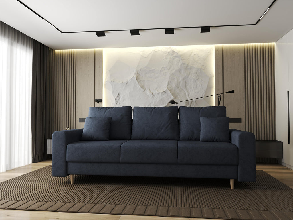 Canapea extensibilă dumonde cu ladă de depozitare si sezut confortabil din spuma high-density, Kronos Enjoy Antracit 210x100 cm