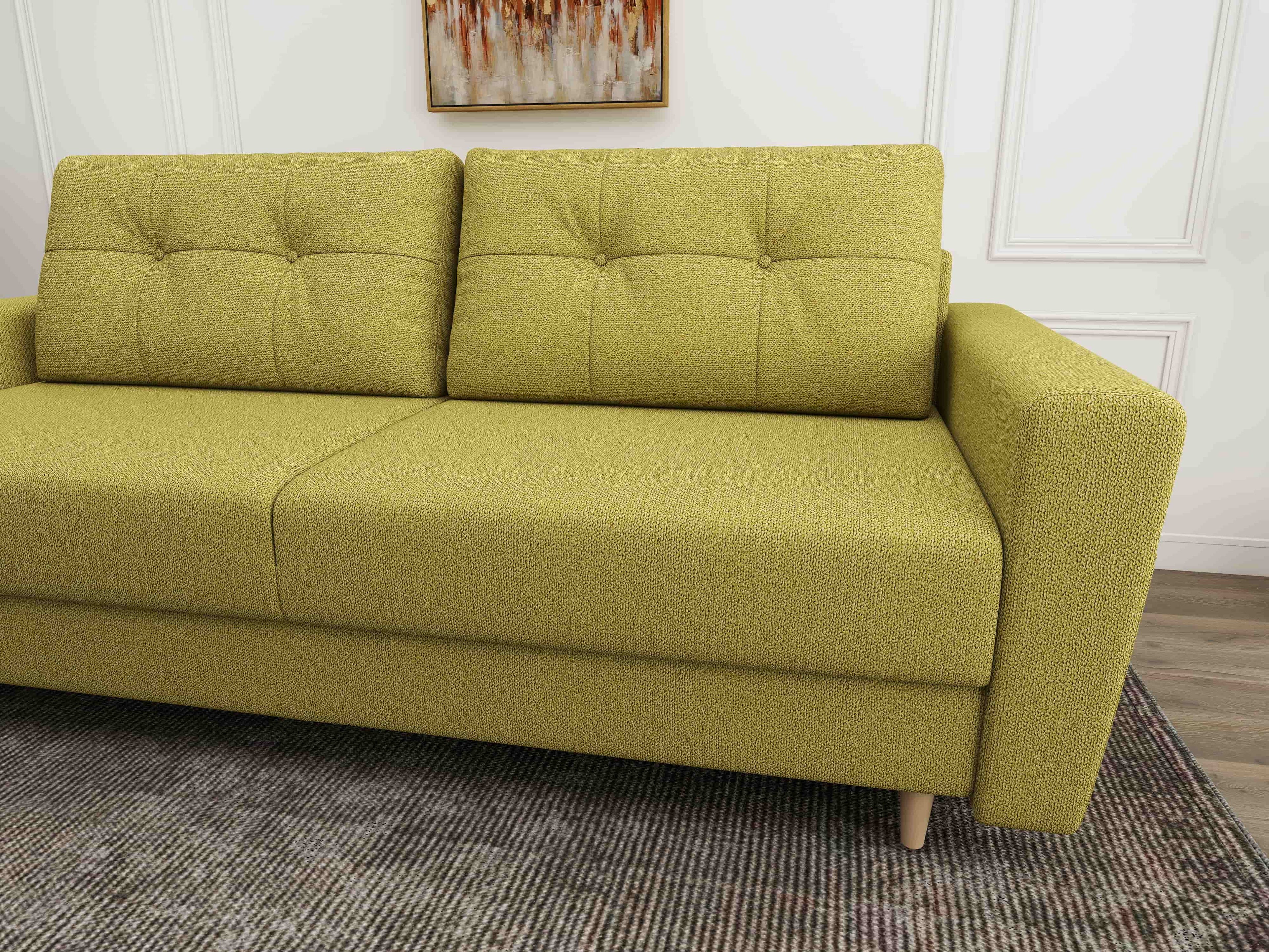 Canapea extensibilă dumonde cu ladă de depozitare si sezut confortabil din spuma high-density, Summer Enjoy Verde 225x100 cm