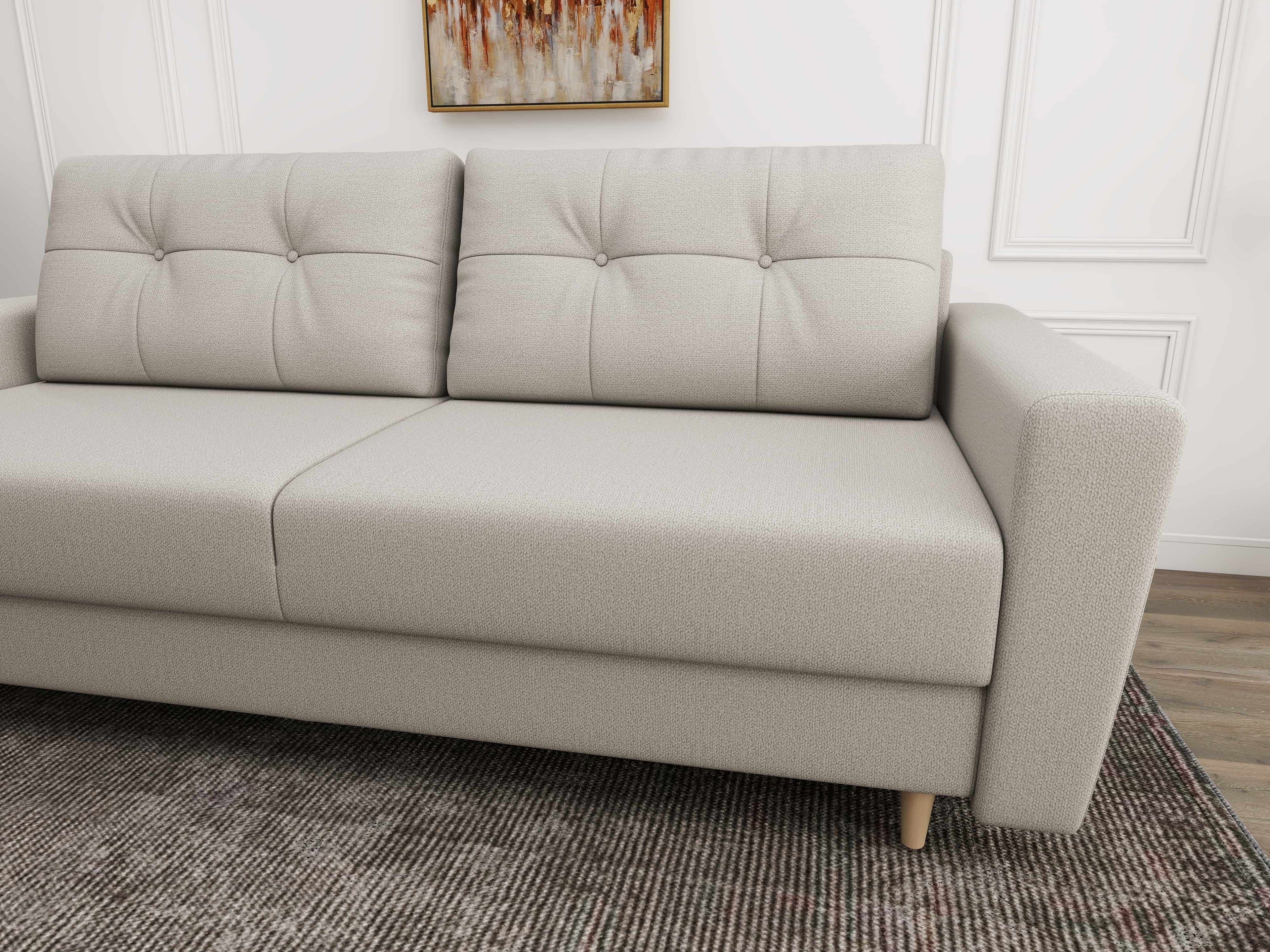 Canapea extensibilă dumonde cu ladă de depozitare si sezut confortabil din spuma high-density, Summer Enjoy Bej 225x100 cm