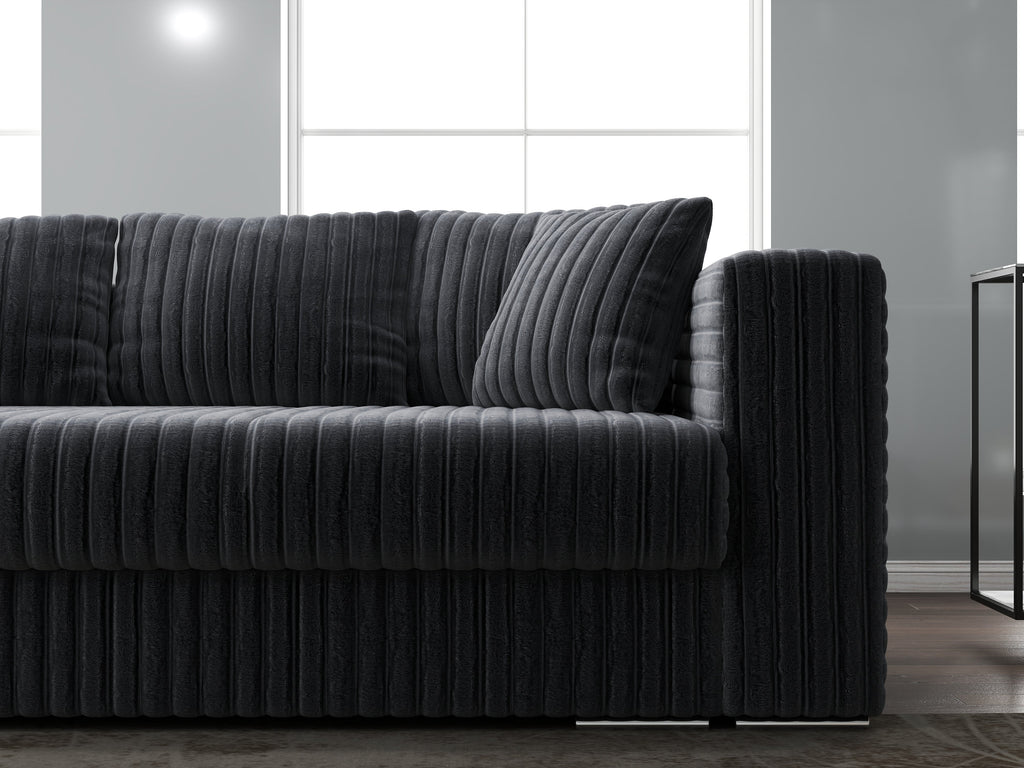 Canapea extensibilă dumonde cu ladă de depozitare si sezut confortabil din spuma high-density, Gloria Ambience Grey 240x100 cm