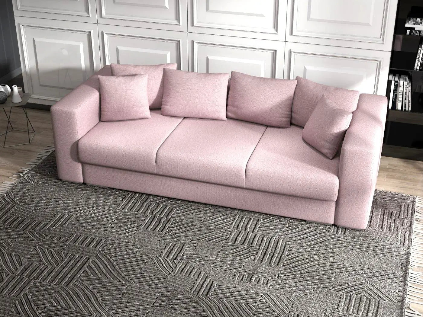 Canapea extensibilă dumonde cu ladă de depozitare si sezut confortabil din spuma high-density, Gloria Enjoy Flamingo 240x100 cm