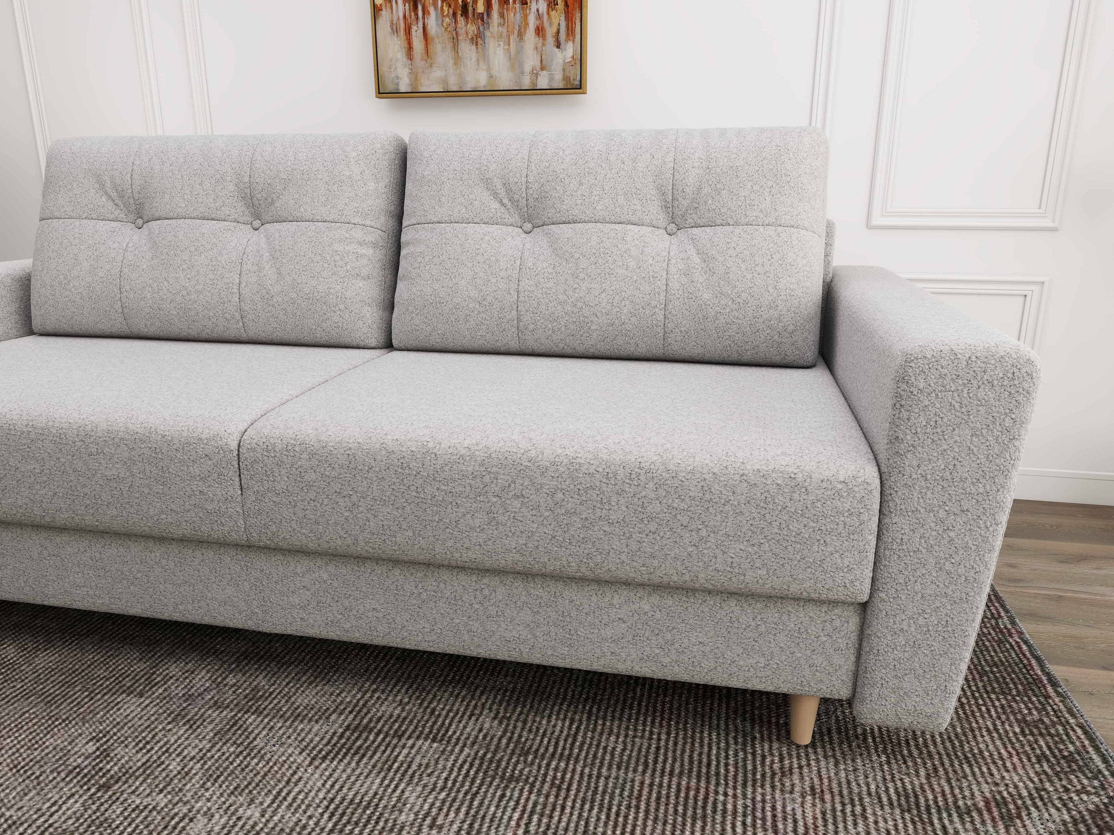 Canapea extensibilă dumonde cu ladă de depozitare si sezut confortabil din spuma high-density, Summer Euphoria Dove 225x100 cm