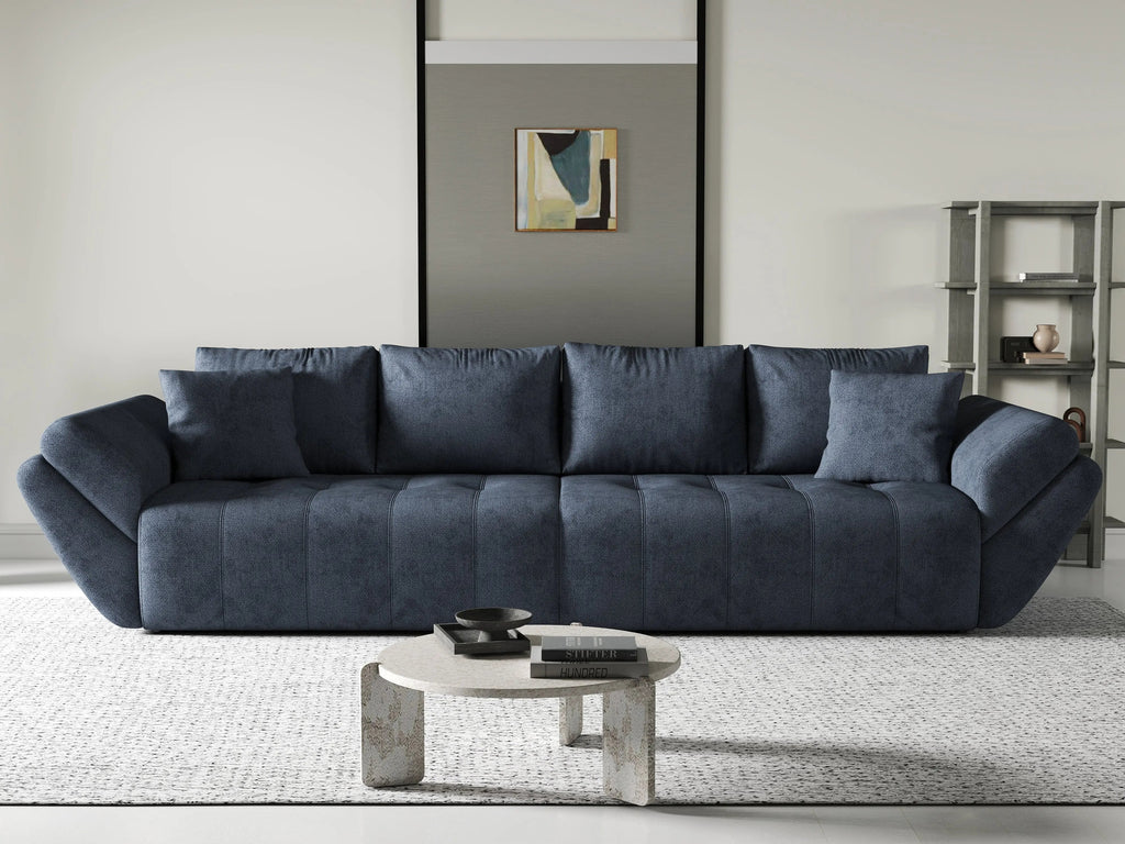 Canapea extensibilă dumonde cu ladă de depozitare si sezut confortabil din spuma high-density, Berlin Antracit 300x100 cm