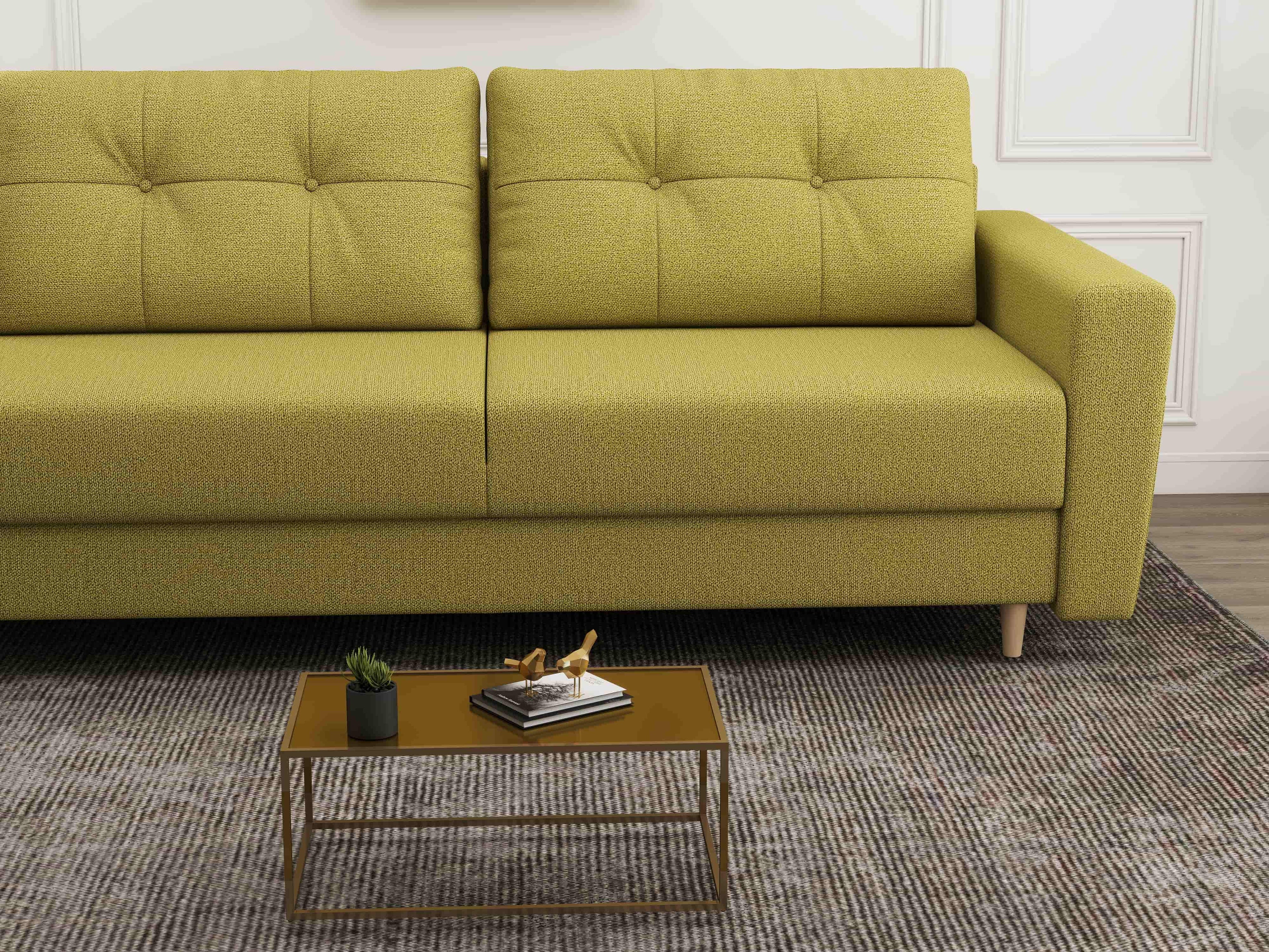 Canapea extensibilă dumonde cu ladă de depozitare si sezut confortabil din spuma high-density, Summer Enjoy Verde 225x100 cm