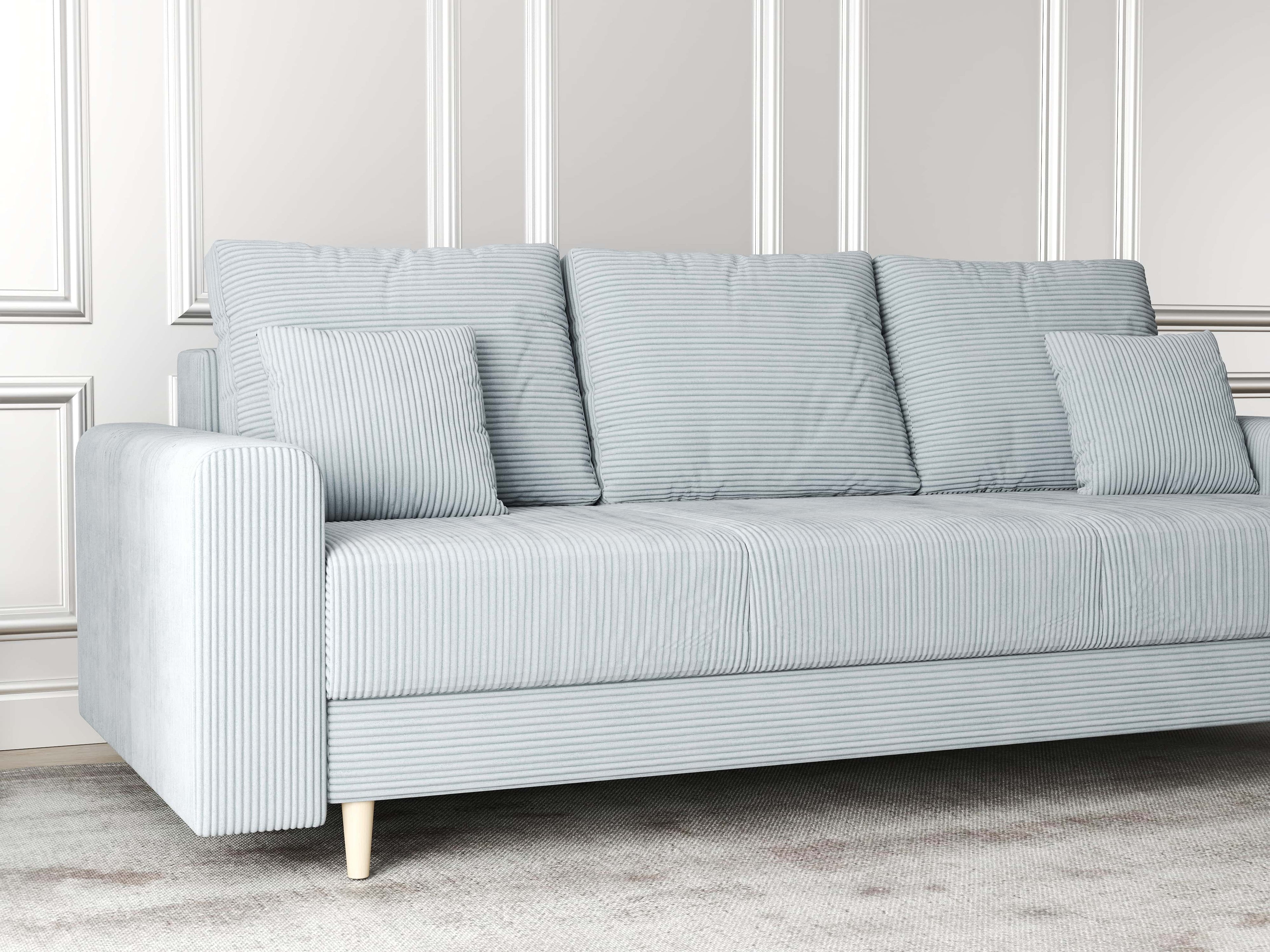 Canapea extensibilă dumonde cu ladă de depozitare si sezut confortabil din spuma high-density, Kronos Zoom Gri 210x100 cm