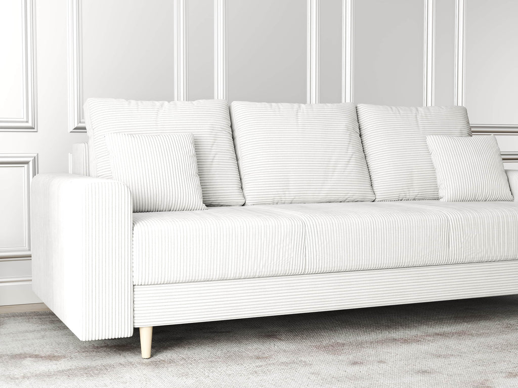Canapea extensibilă dumonde cu ladă de depozitare si sezut confortabil din spuma high-density, Kronos Zoom Gri 210x100 cm