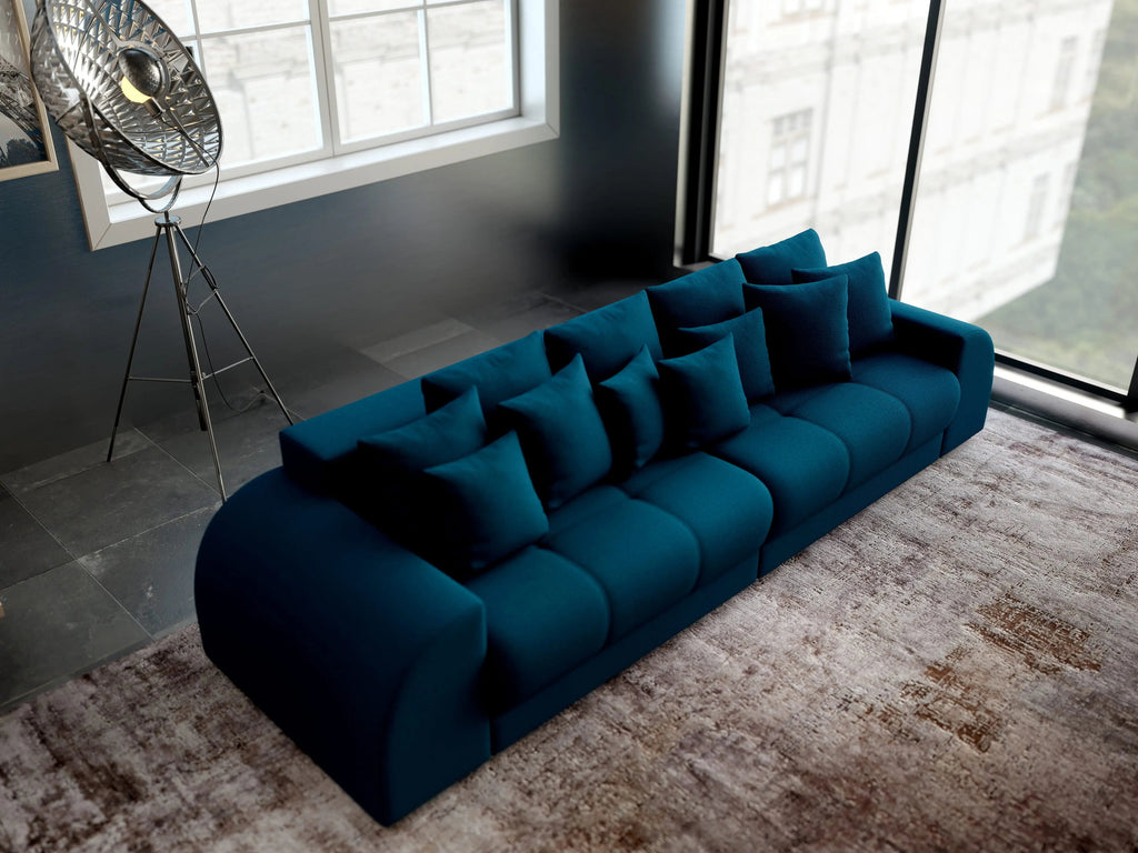 Canapea extensibilă dumonde cu 2 lăzi de depozitare si sezut confortabil din spuma high-density, Verona Enjoy Petrol 310x100 cm