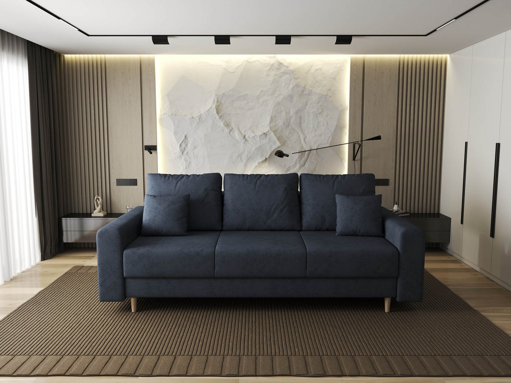 Canapea extensibilă dumonde cu ladă de depozitare si sezut confortabil din spuma high-density, Kronos Enjoy Antracit 210x100 cm