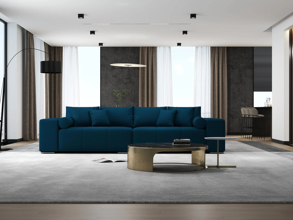 Canapea extensibilă dumonde cu ladă de depozitare si sezut confortabil din spuma high-density, Marbela Enjoy Petrol XXL 295x100 cm